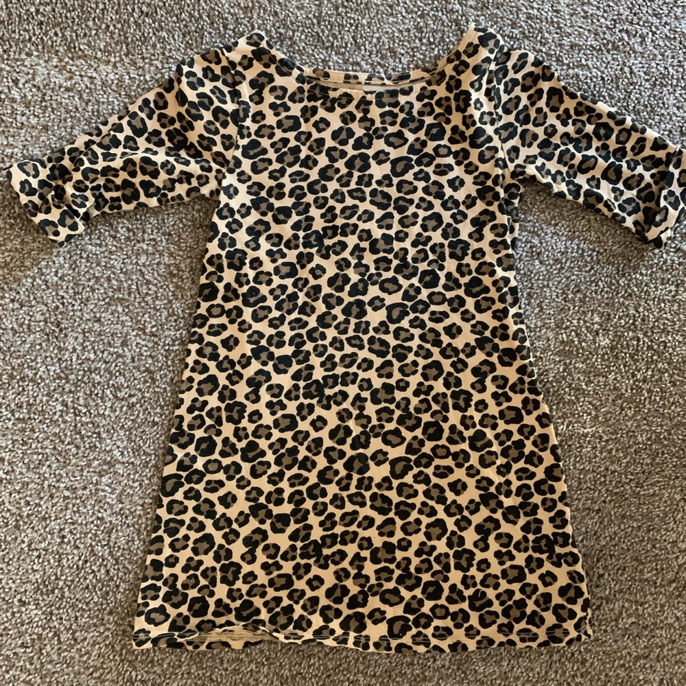 Girls leopard print tunic top